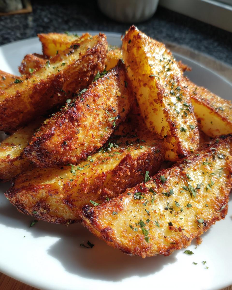Baked Garlic Parmesan Potato Wedges - detail 1