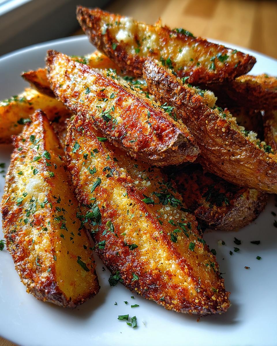 Baked Garlic Parmesan Potato Wedges - detail 2