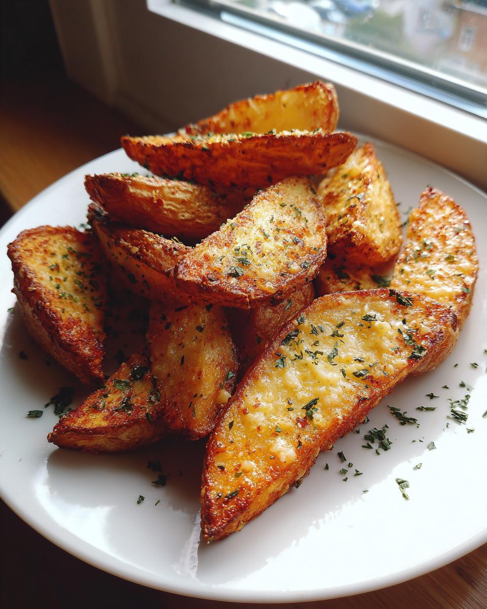 Baked Garlic Parmesan Potato Wedges - detail 3