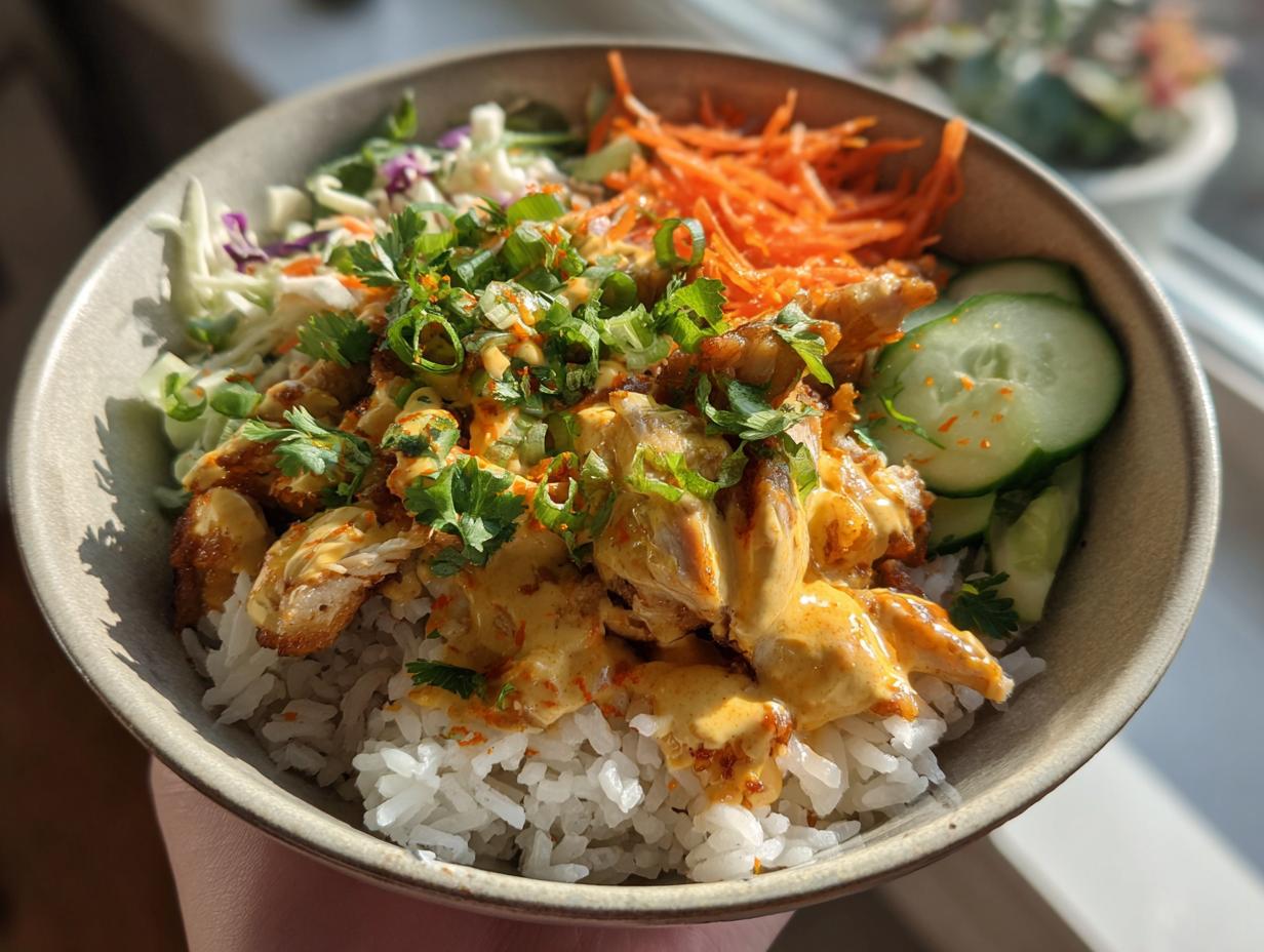 25-Minute Bang Bang Chicken Bowl: Addictively Delicious!