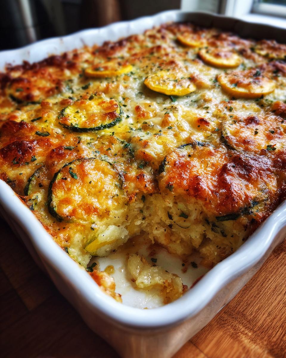 Cheesy Squash and Zucchini Casserole - detail 3