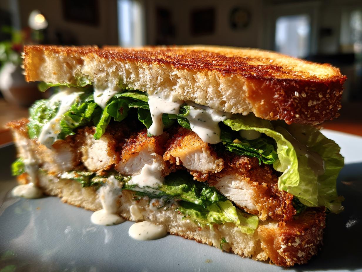 Irresistible Crispy Chicken Caesar Sandwich in 30 Minutes