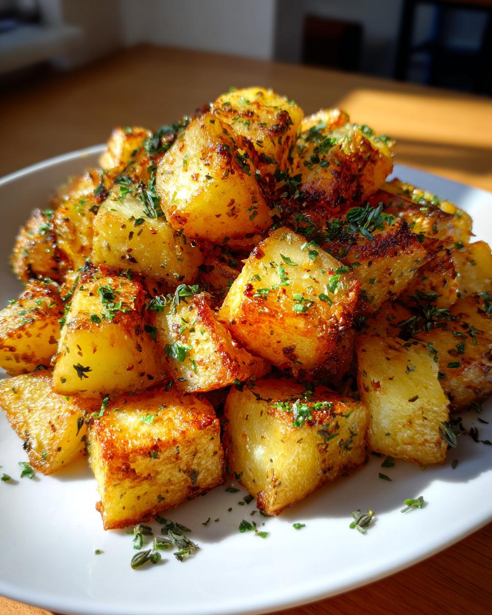 Crispy Garlic Butter Potato Cubes - detail 1