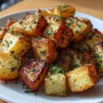Crispy Garlic Butter Potato Cubes