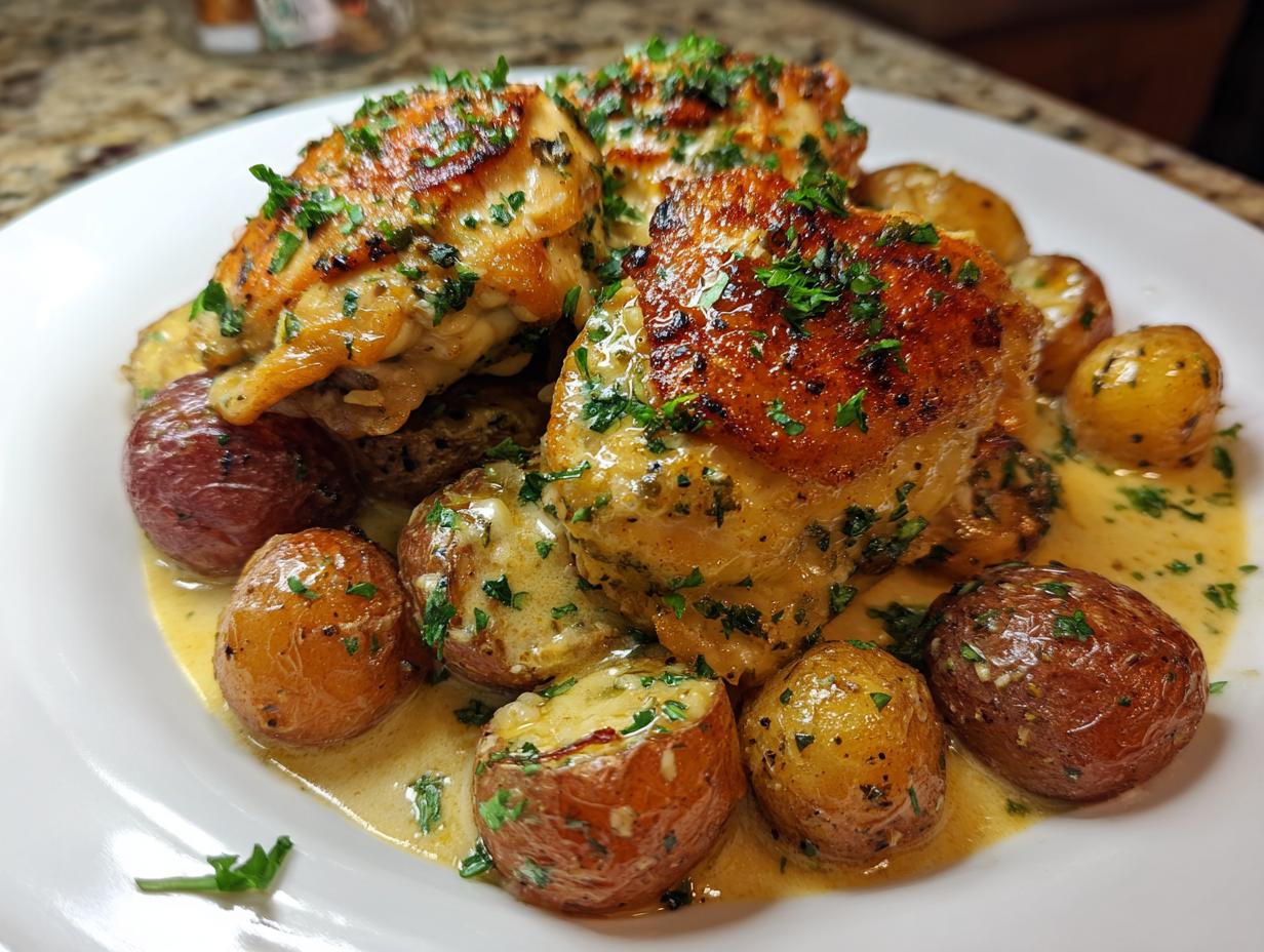 Absolutely Irresistible Garlic Parmesan Chicken and Potatoes Recipe