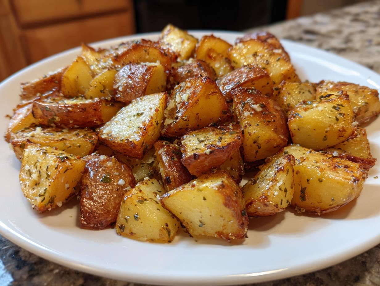 Garlic Parmesan Roasted Potatoes Recipe: Simply Divine