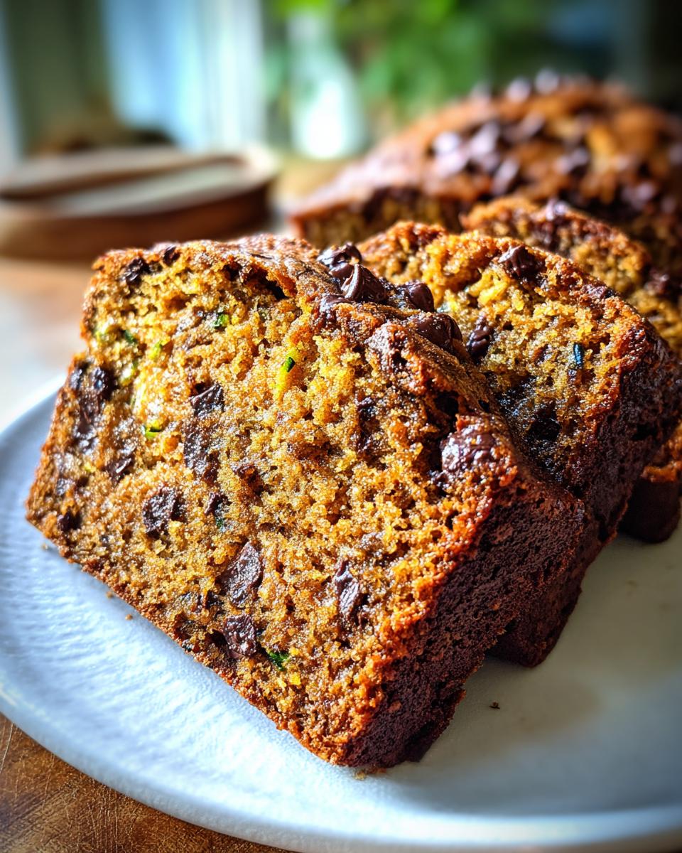 Healthy Pumpkin Zucchini Chocolate Chip Bread - detail 1