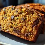 Healthy Pumpkin Zucchini Chocolate Chip Bread