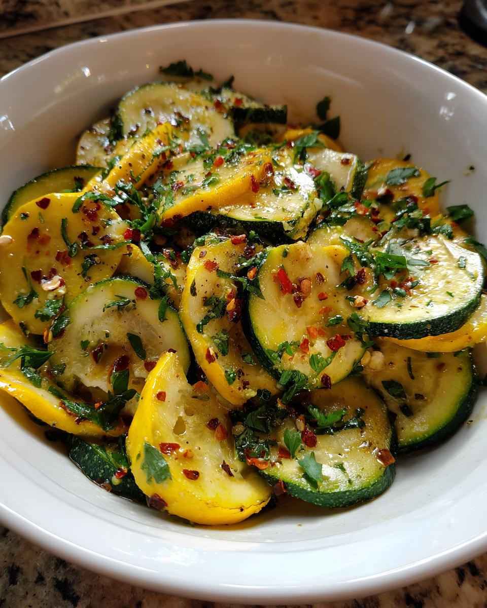 Low Carb Garlic Butter Zucchini & Yellow Squash Recipe - detail 1