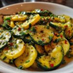 Low Carb Garlic Butter Zucchini & Yellow Squash Recipe