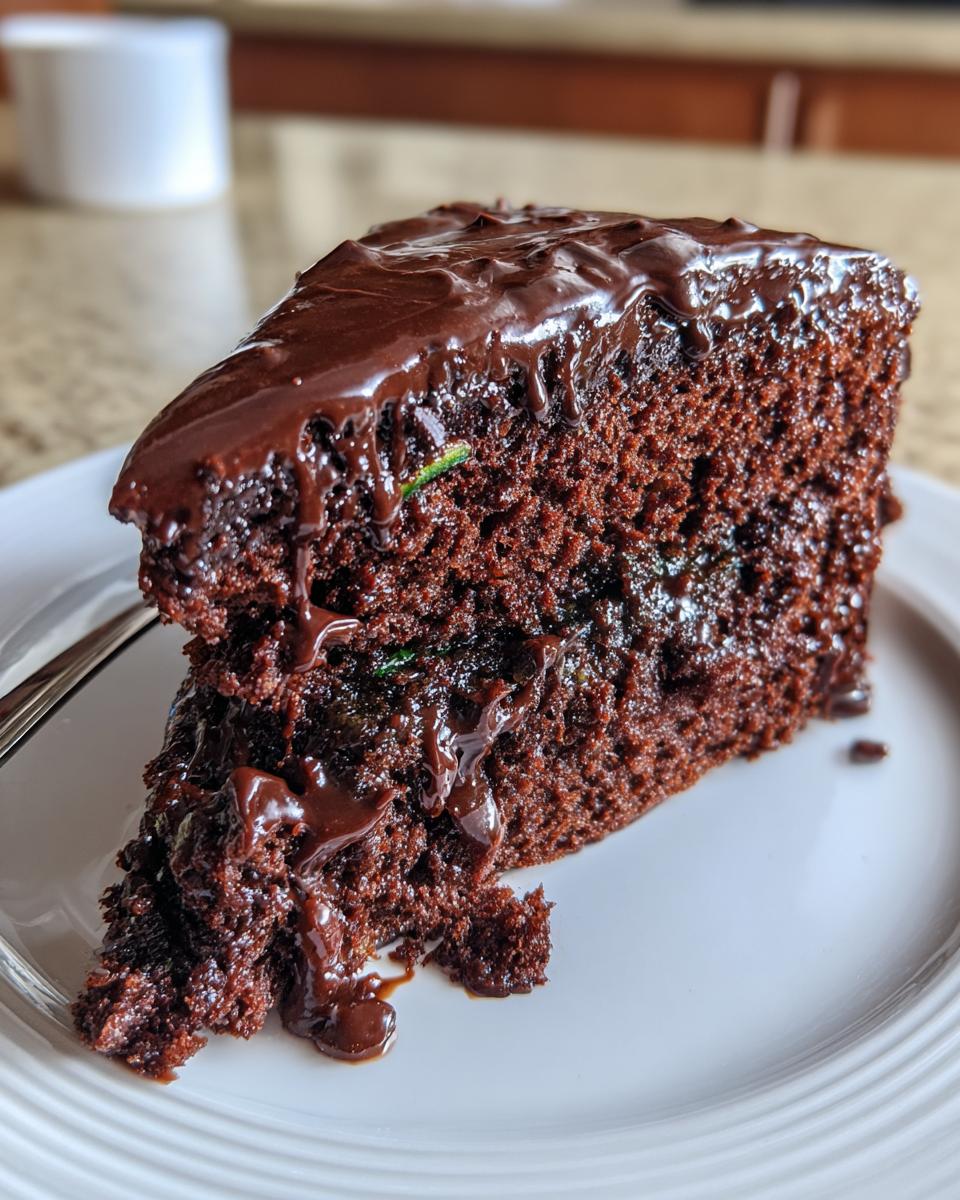 Moist Double Chocolate Zucchini Cake - detail 1