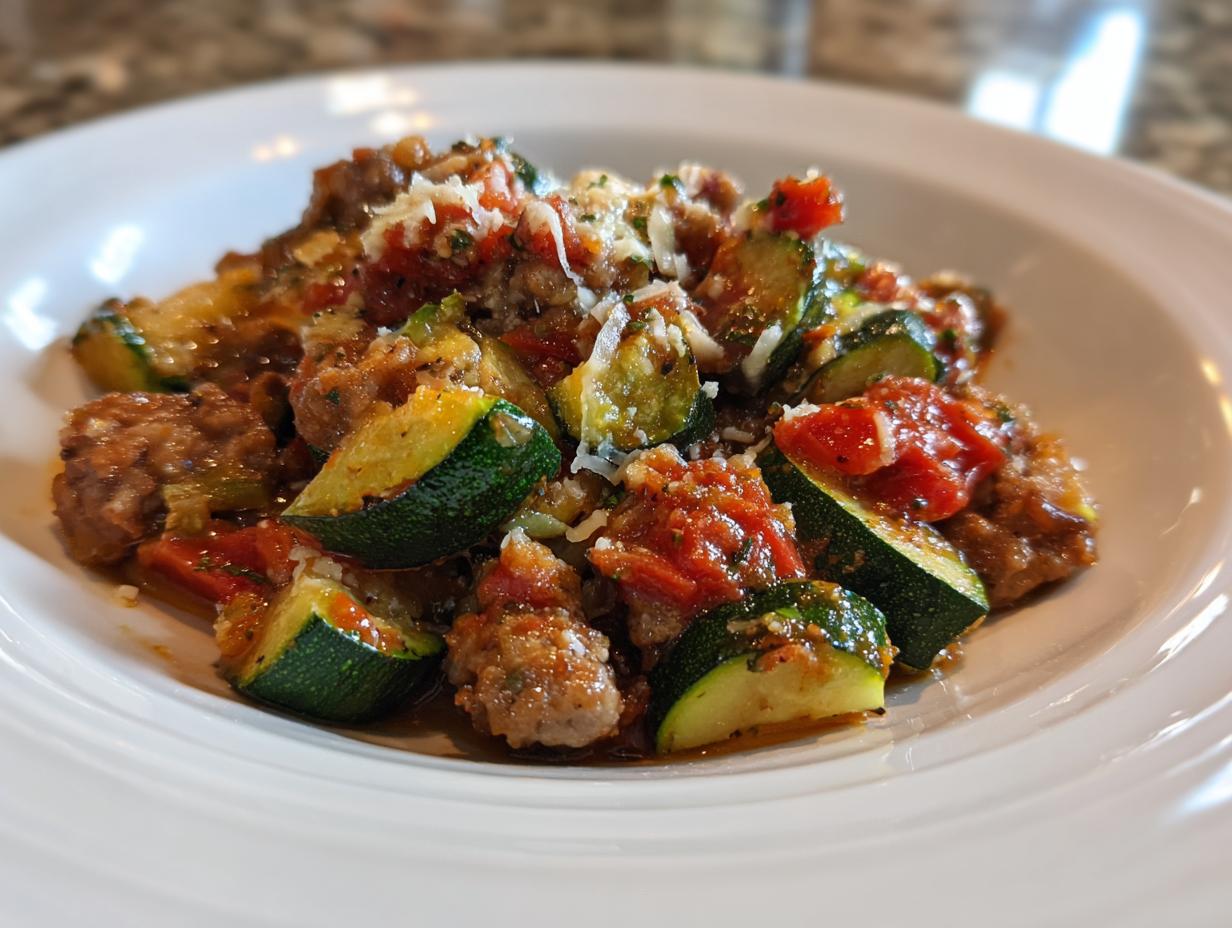 Devour Bold Sausage and Zucchini Skillet in 40 Minutes