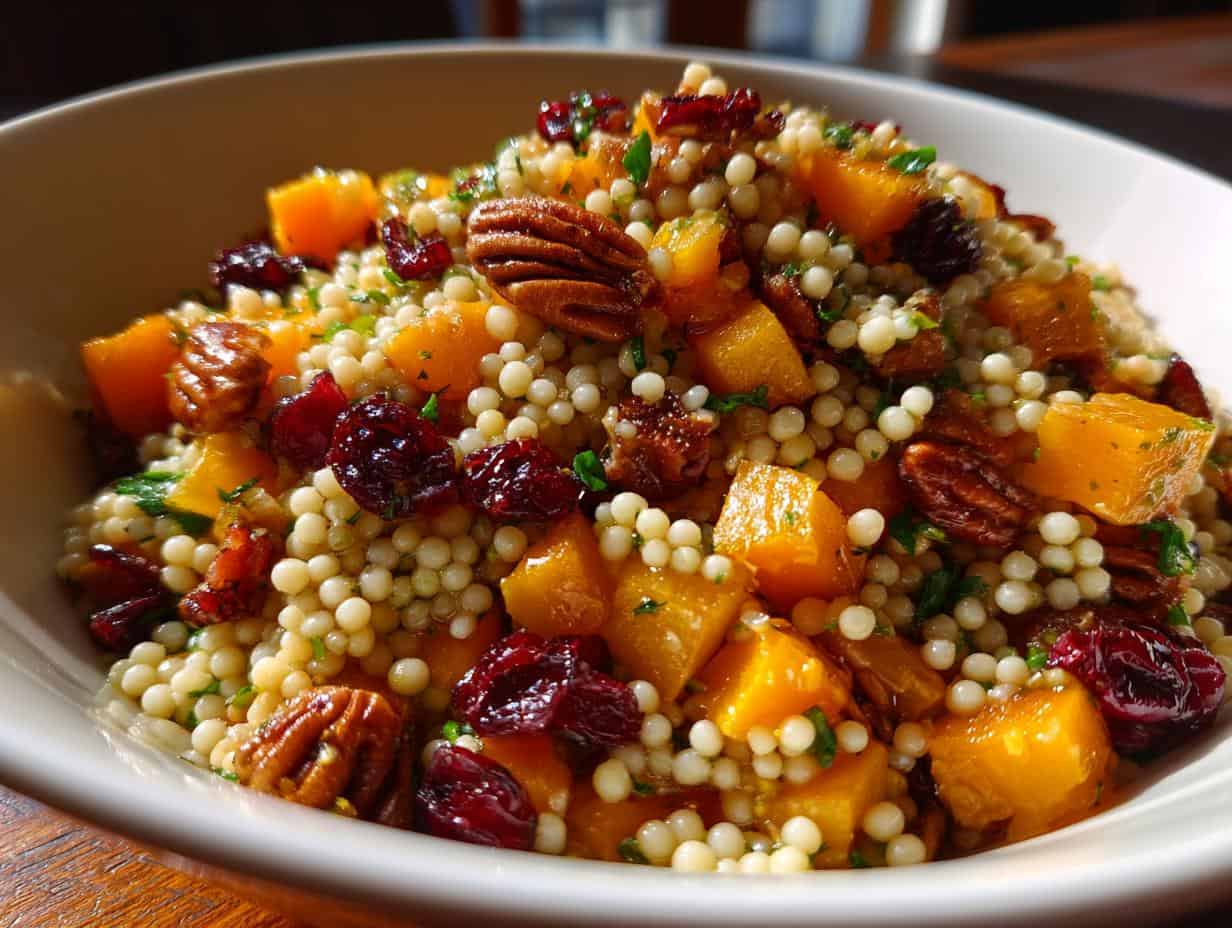 Devastatingly Delicious Autumn Pearl Couscous Salad