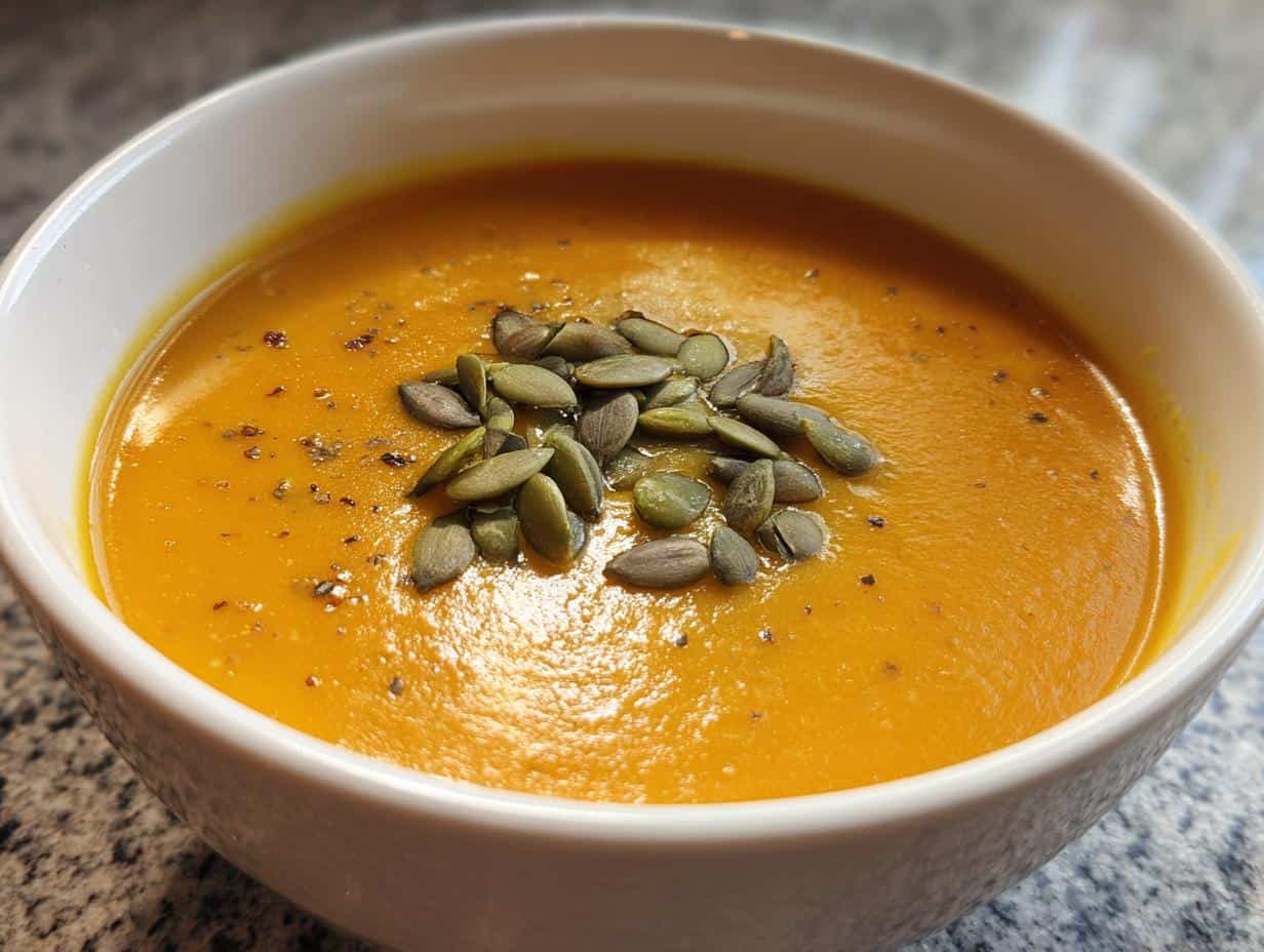 Unbelievably Good Autumn-Spiced Roasted Pumpkin Soup