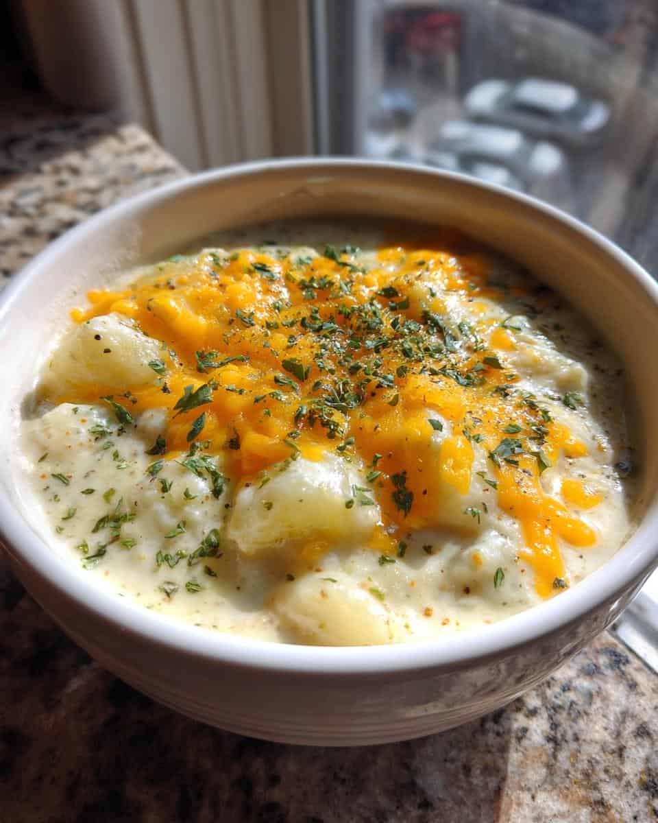 Cheddar Garlic Herb Potato Soup - detail 2