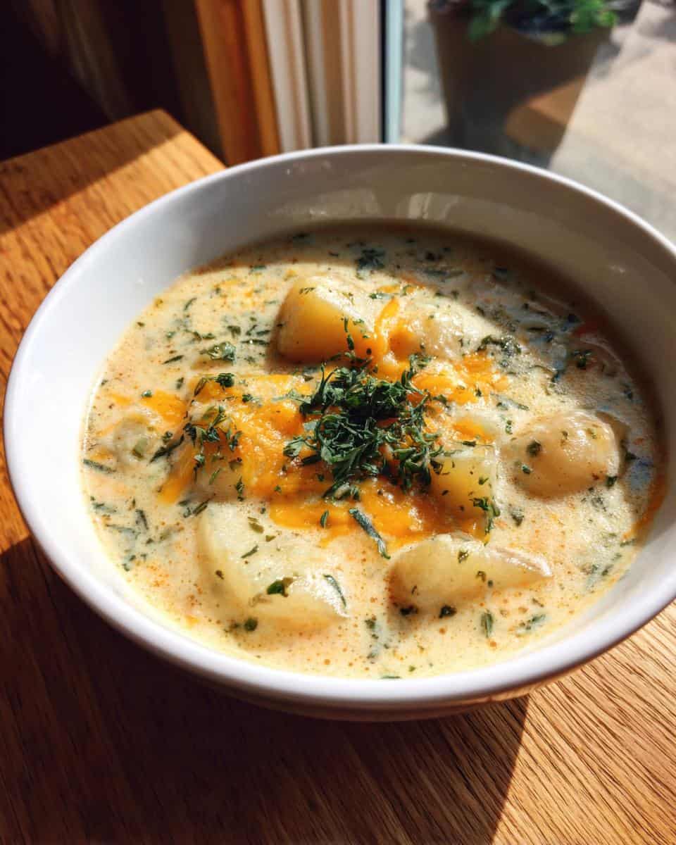 Cheddar Garlic Herb Potato Soup - detail 2