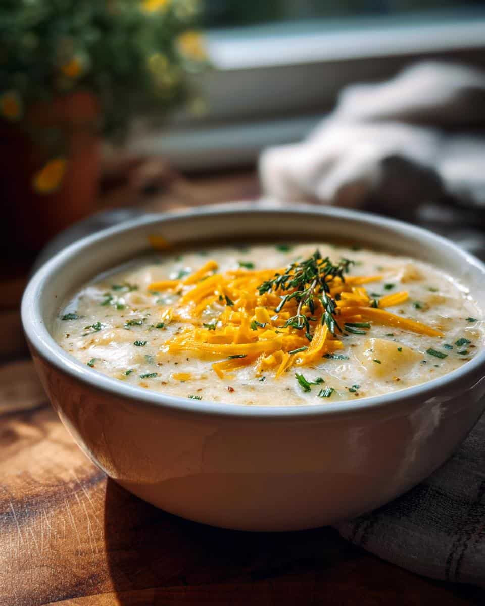 Cheddar Garlic Herb Potato Soup - detail 3