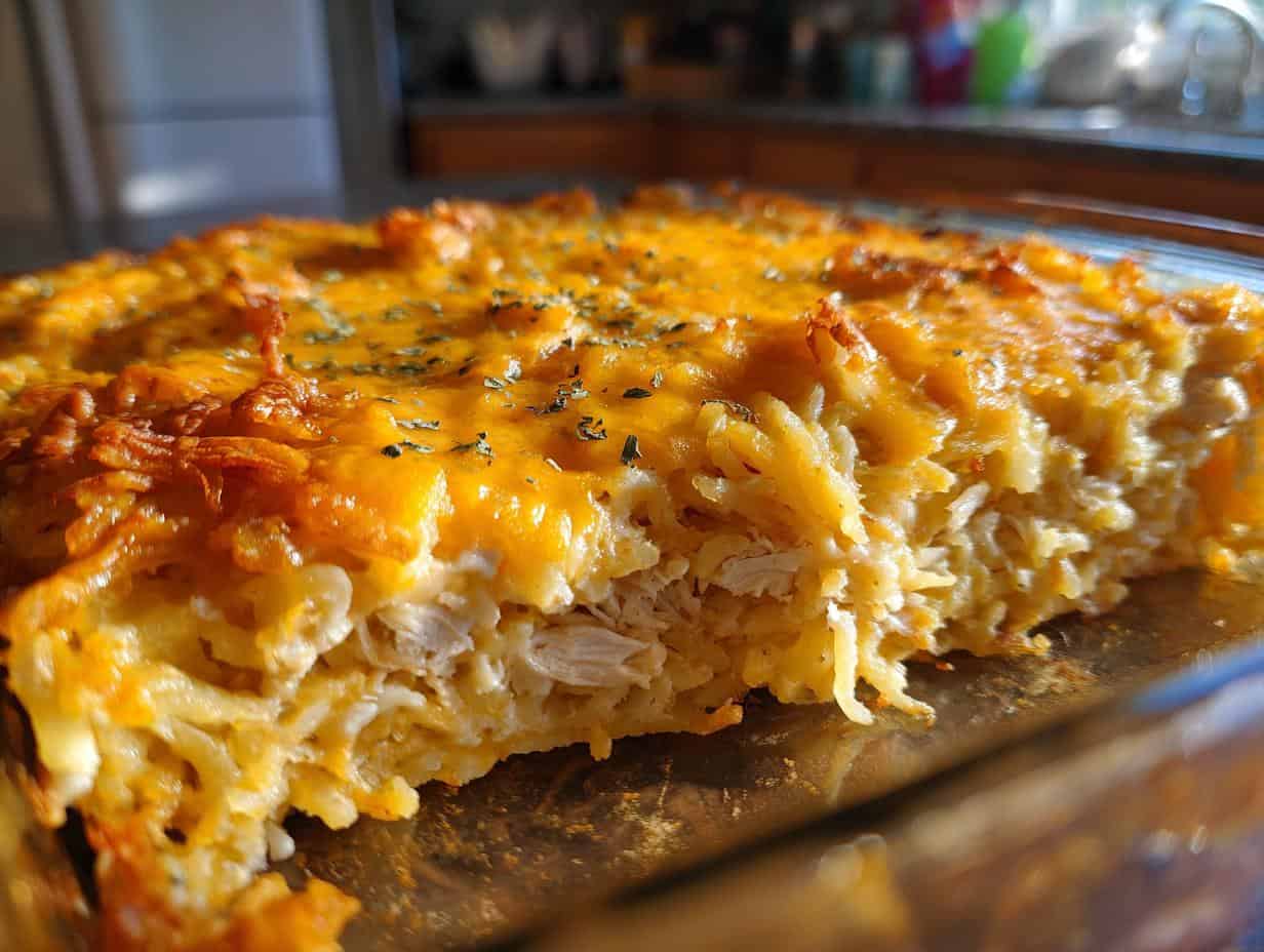 Disgustingly Easy Chicken Hash Brown Casserole Recipe