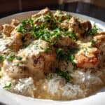 Creamy Creamy Smothered Chicken and Rice Recipe | Quick Chicken Dinner