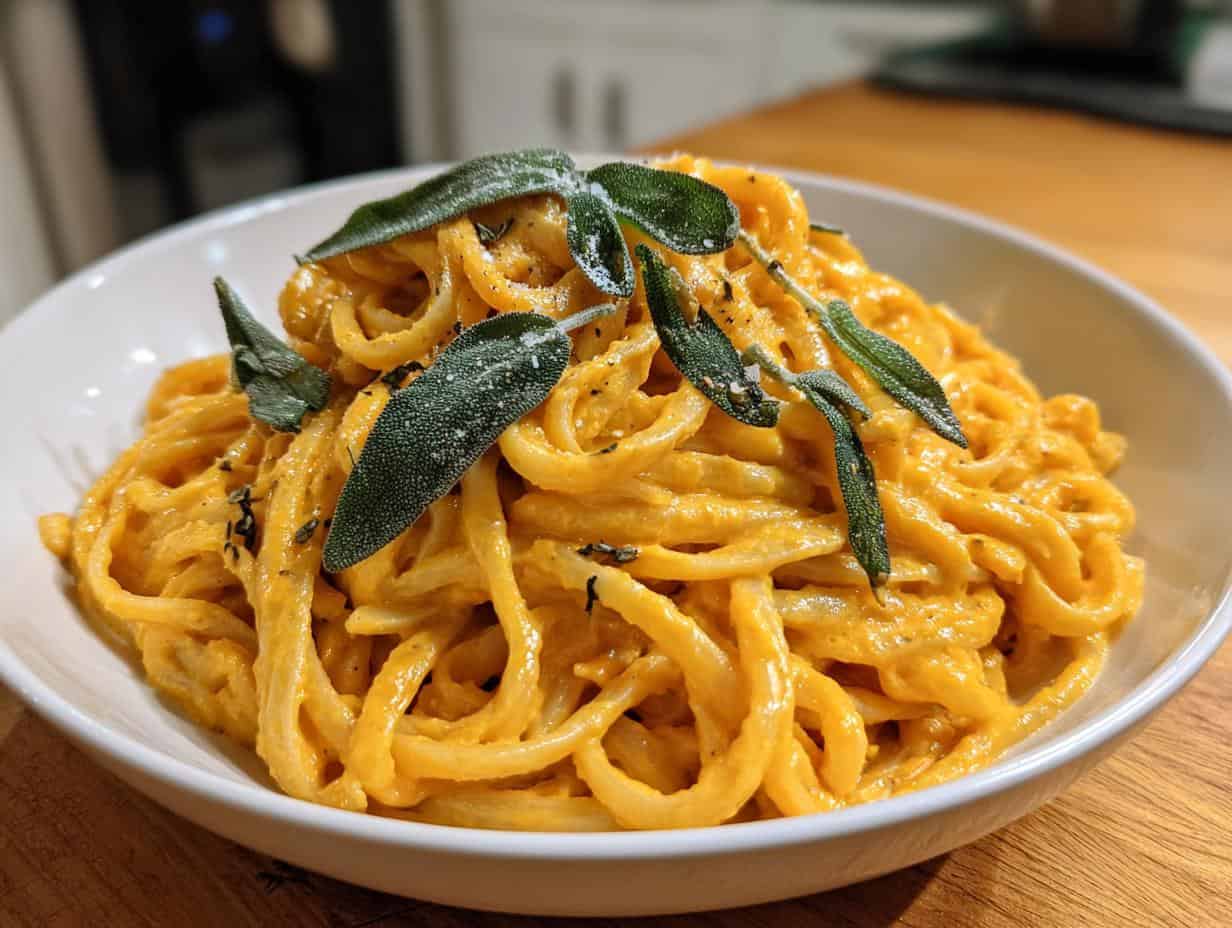 Devastatingly Delicious Creamy Pumpkin Alfredo Pasta