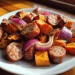 Crispy Sheet Pan Sausage and Sweet Potatoes