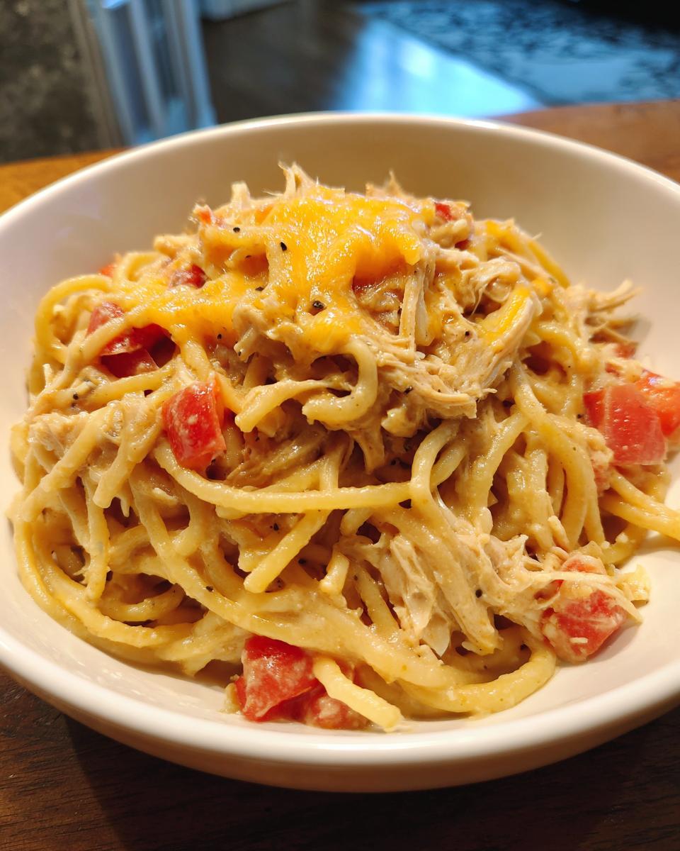 CrockPot Chicken Spaghetti - detail 3