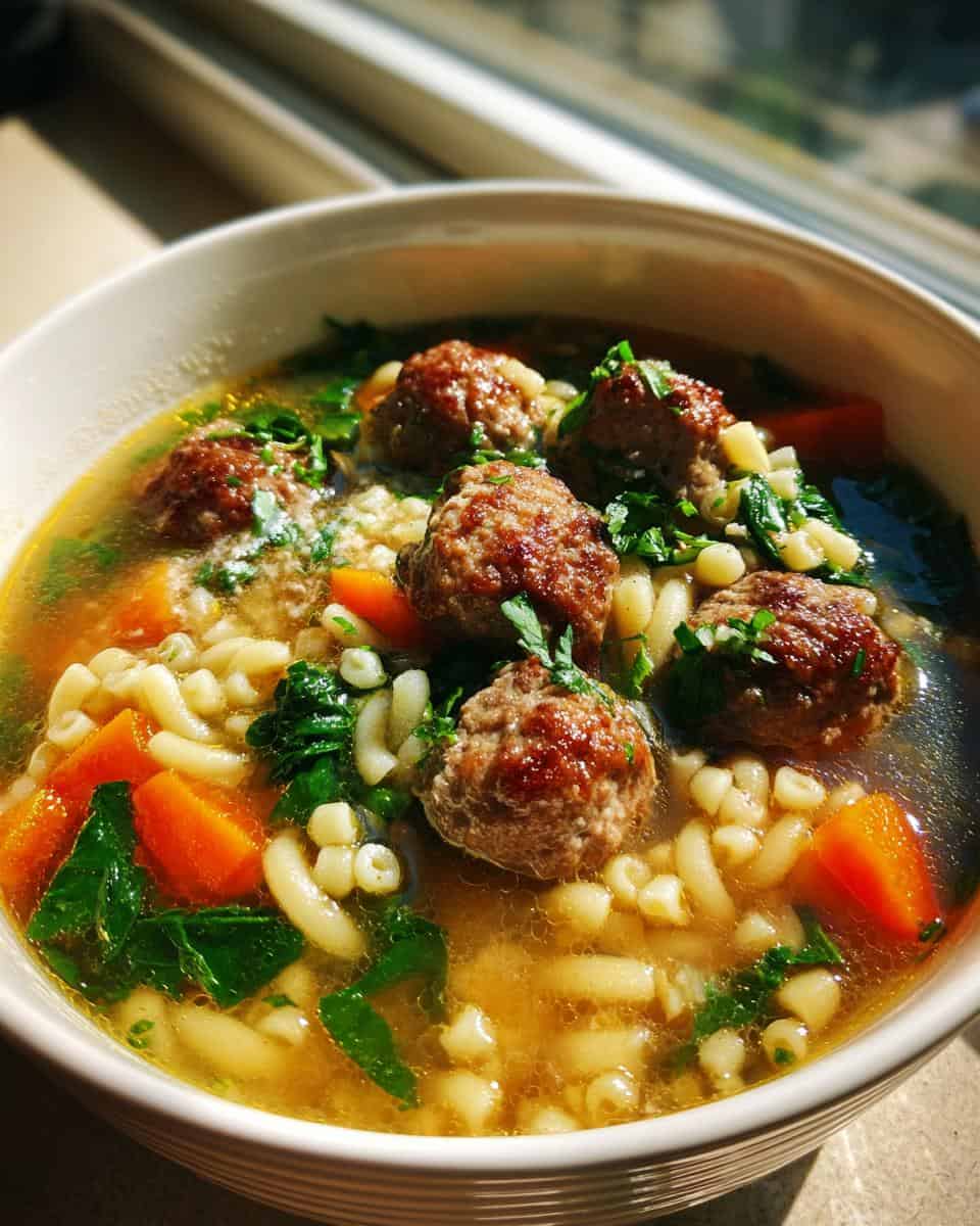 Crockpot Wedding Soup - detail 2