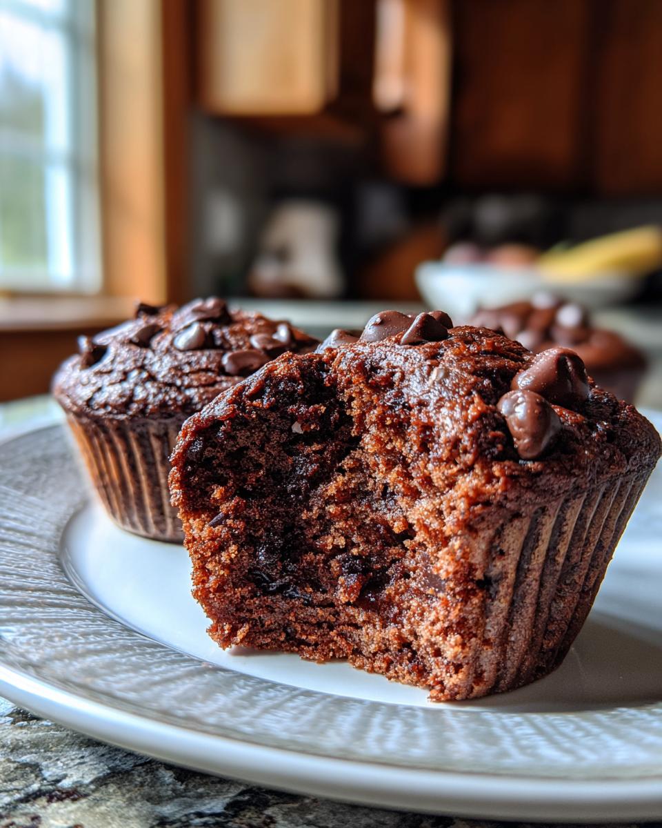 Double Chocolate Banana Muffins - detail 2