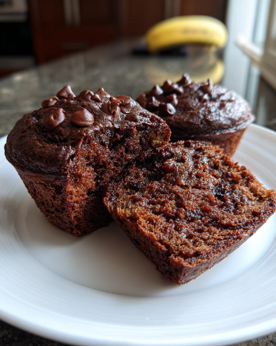 Double Chocolate Banana Muffins - detail 3