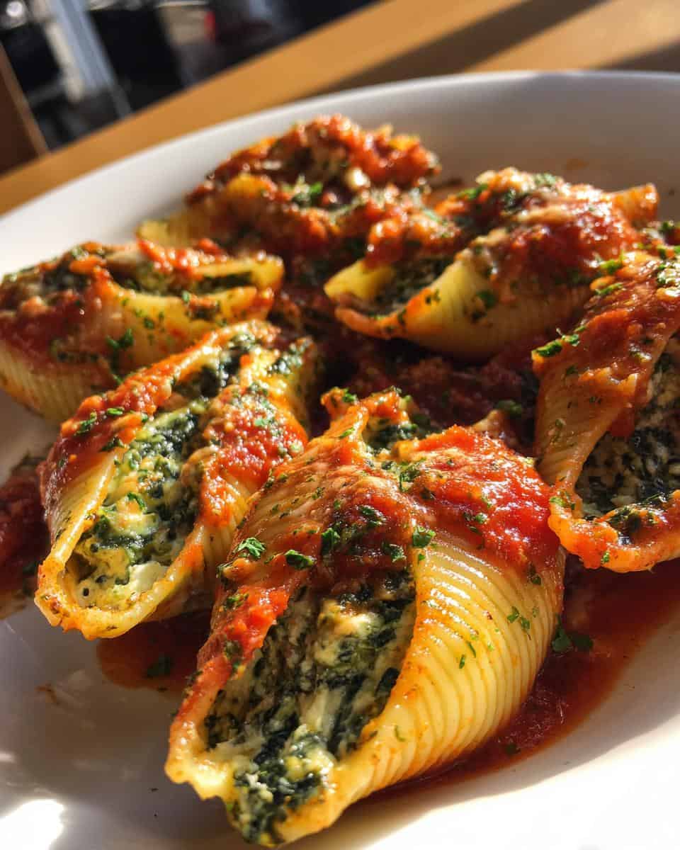 Easy Spinach and Ricotta Stuffed Shells - detail 1