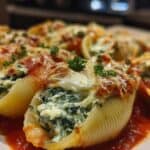Easy Spinach and Ricotta Stuffed Shells