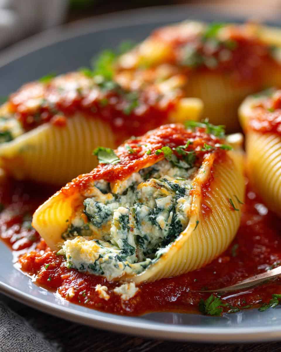 Easy Spinach and Ricotta Stuffed Shells – A Healthy Veggie Dinner - detail 2