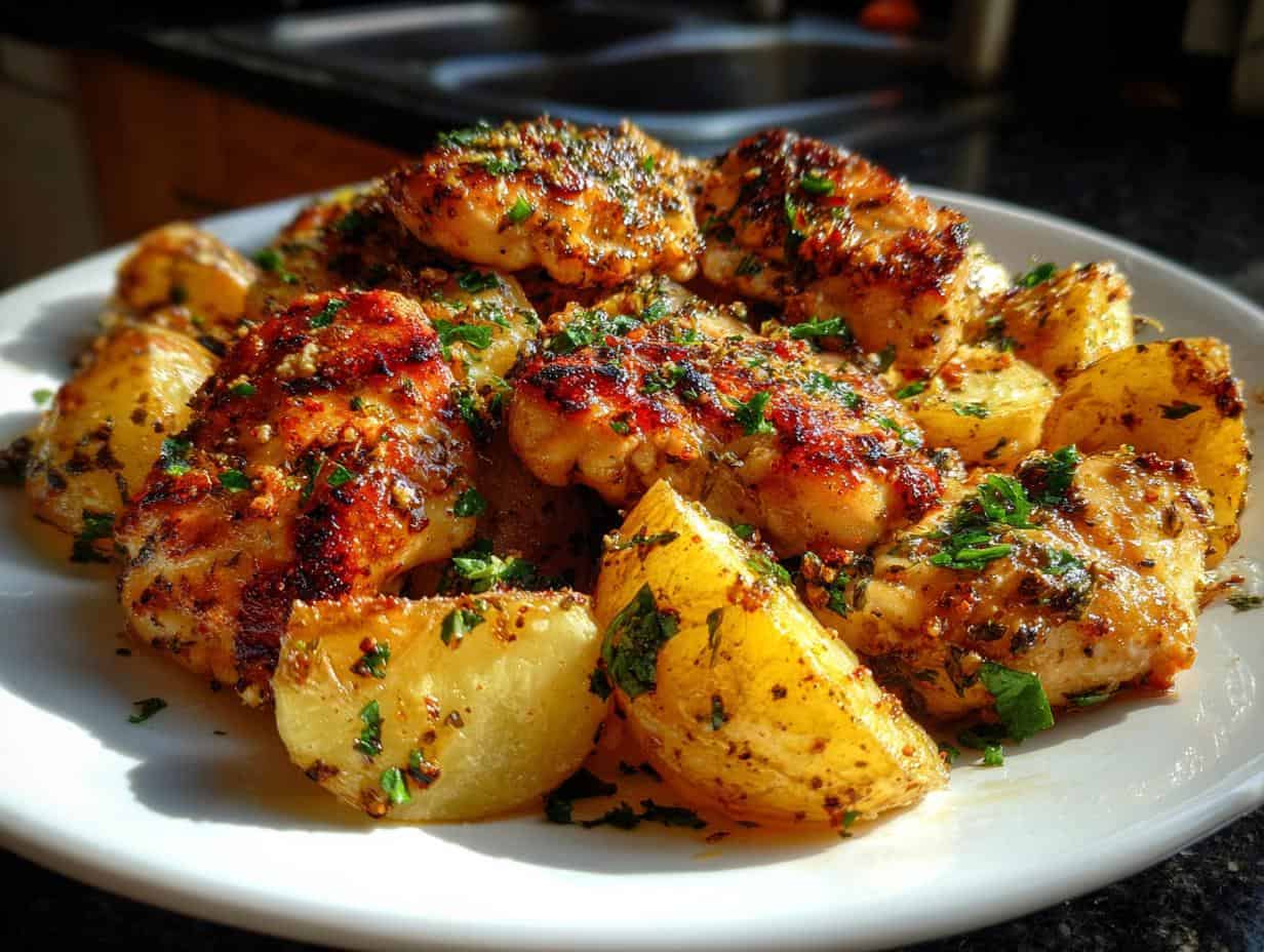 Garlic Parmesan Chicken & Potatoes: 1 Pan, Zero Stress