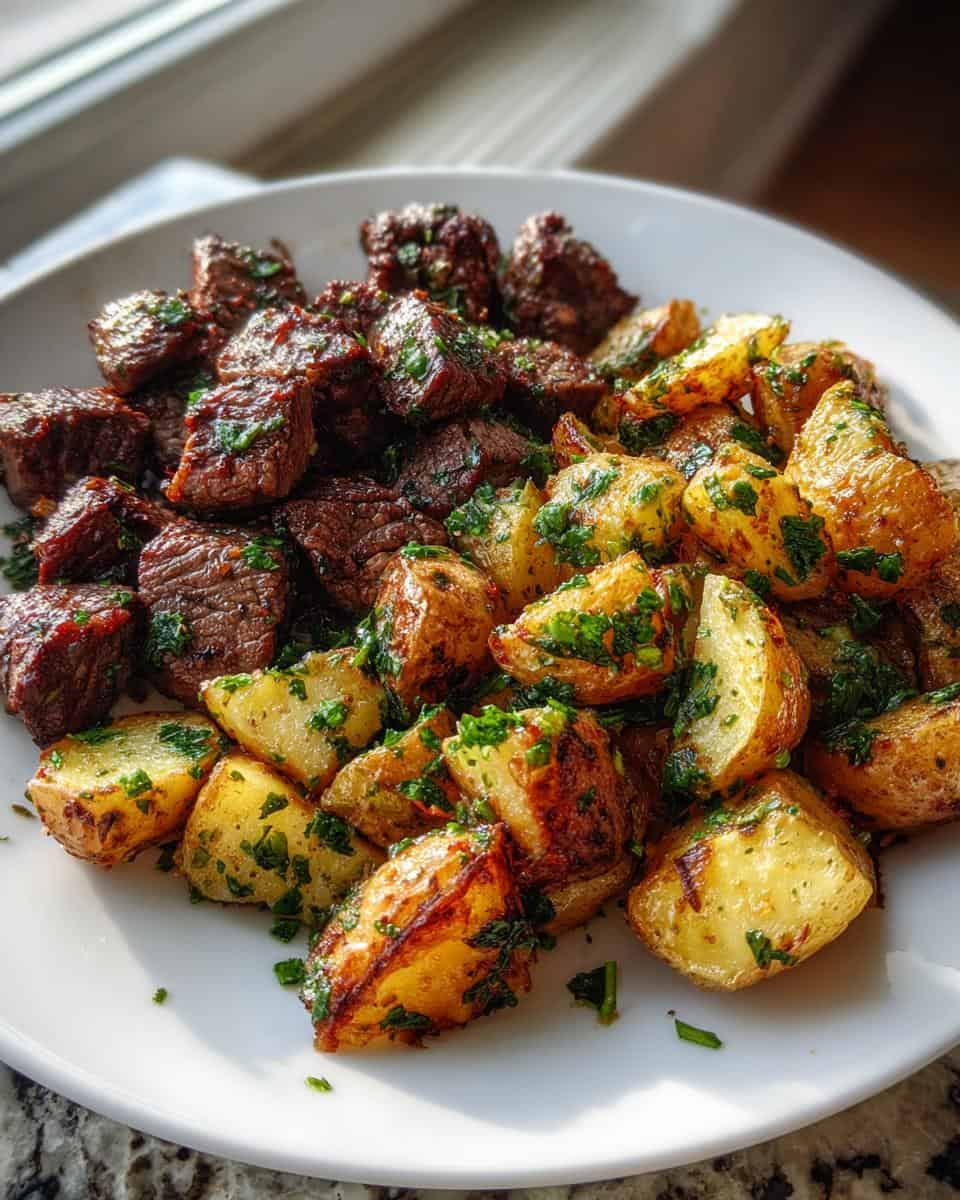 Garlic Steak Bites and Potatoes - detail 1