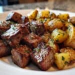 Garlic Steak Bites and Potatoes