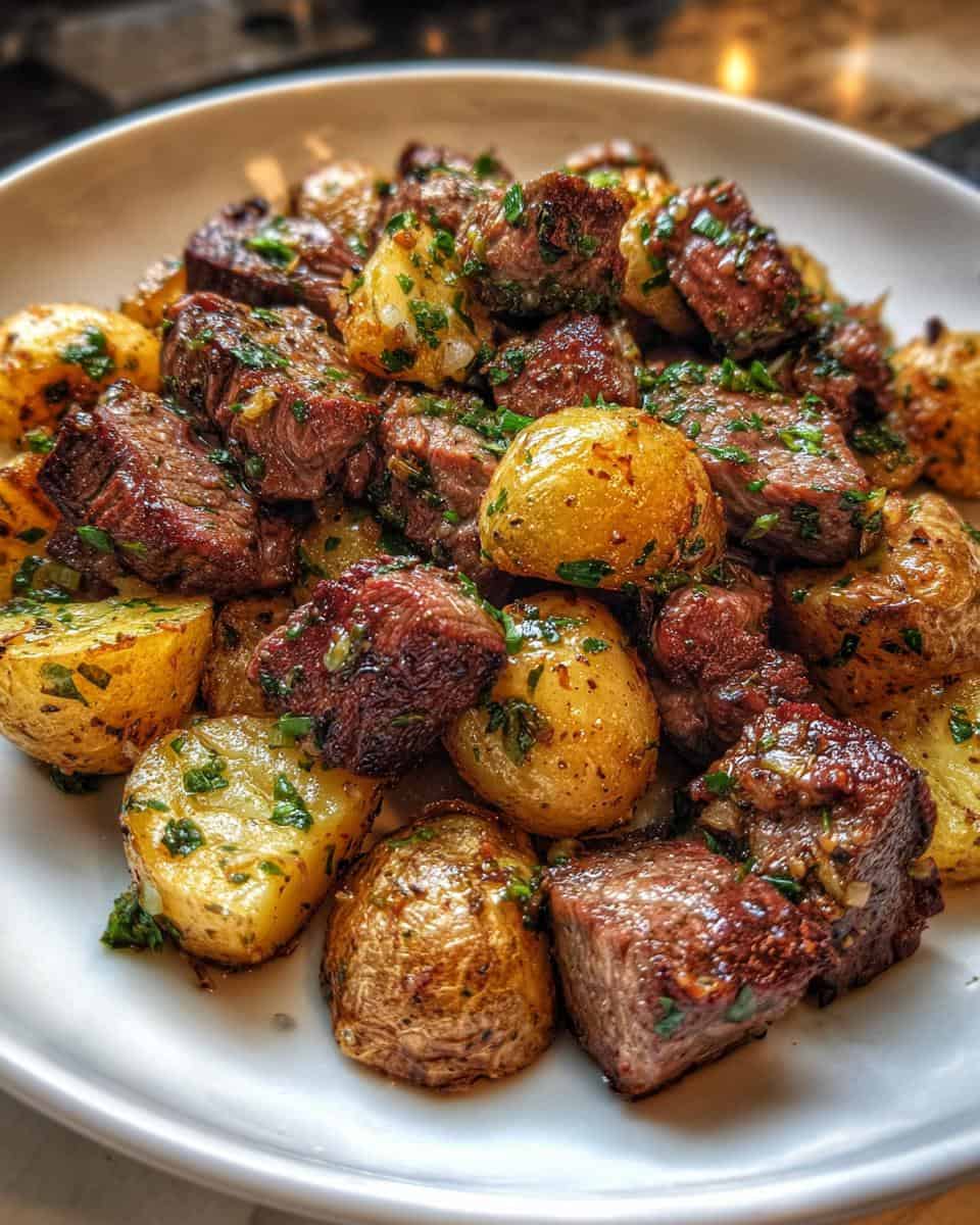 Garlic Steak Bites and Potatoes - detail 2