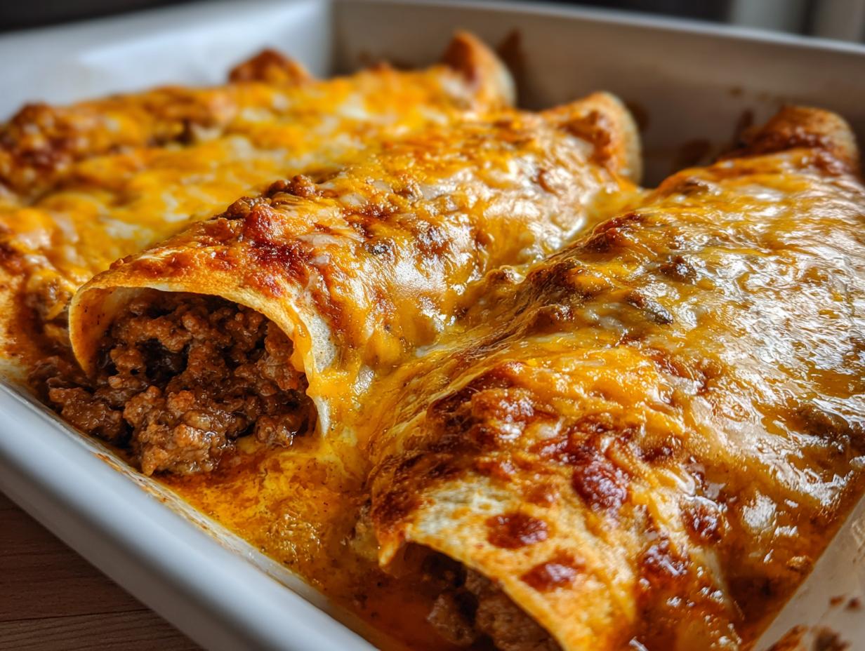 Unbelievably Tasty Ground Beef Enchiladas in Just 30 Min