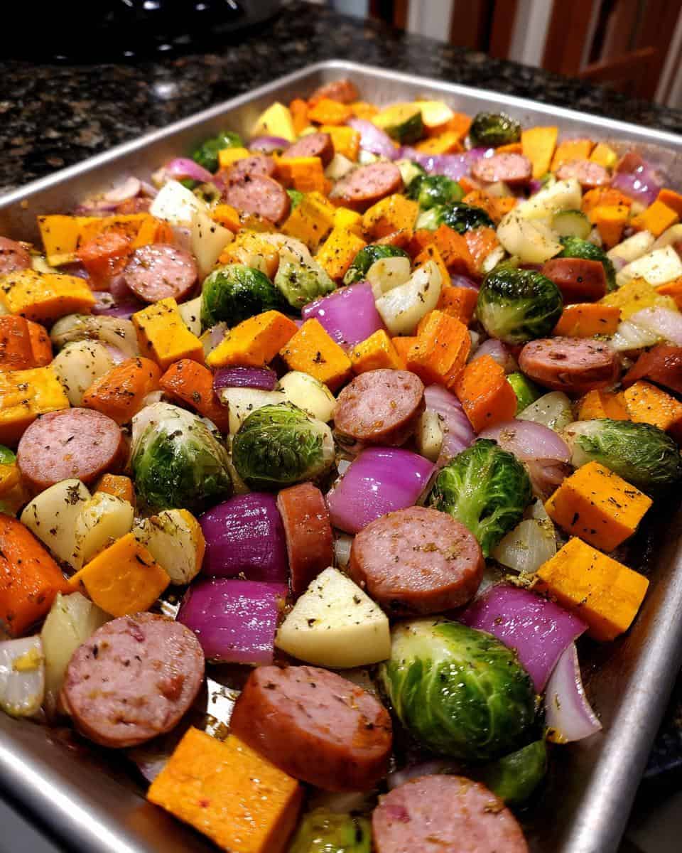 Harvest Sheet Pan Chicken Sausage & Veggies – Easy Fall Dinner! - detail 1