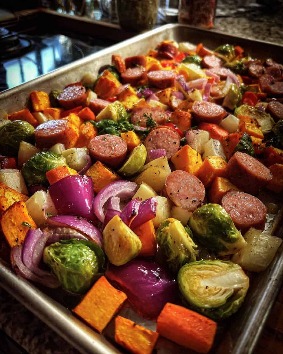 Harvest Sheet Pan Chicken Sausage & Veggies – Easy Fall Dinner! - detail 2