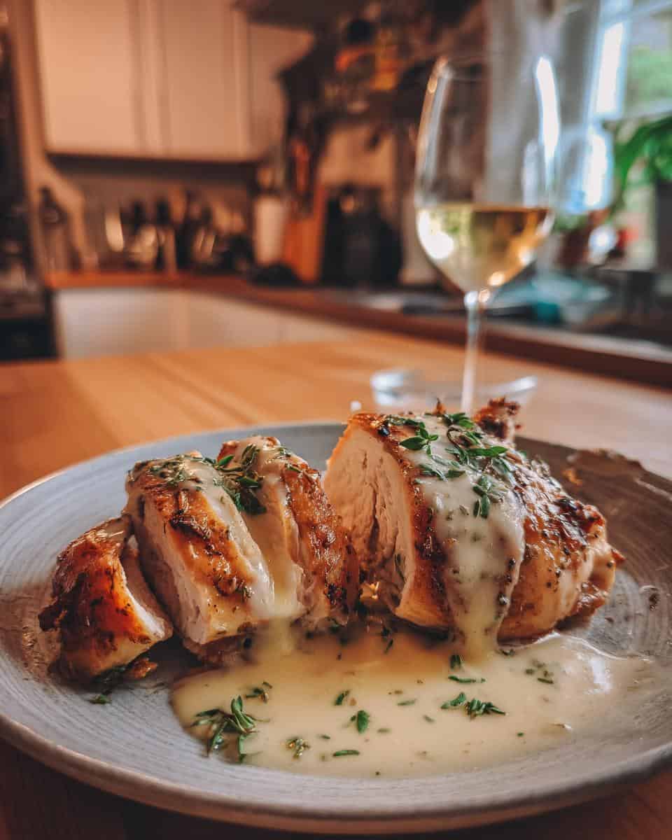 Herb Roasted Chicken in Creamy White Wine Sauce - detail 3