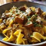 Mushroom and Seitan Stroganoff