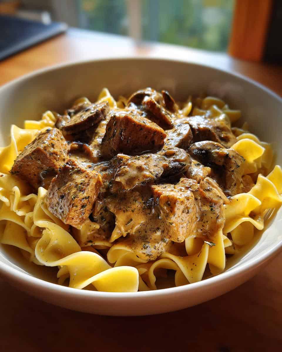 Mushroom and Seitan Stroganoff - detail 2