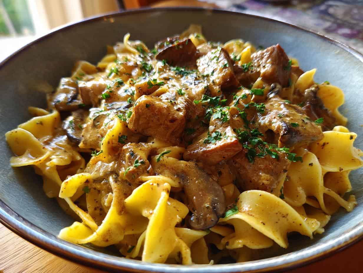 Devour Sinful Mushroom and Seitan Stroganoff in 30