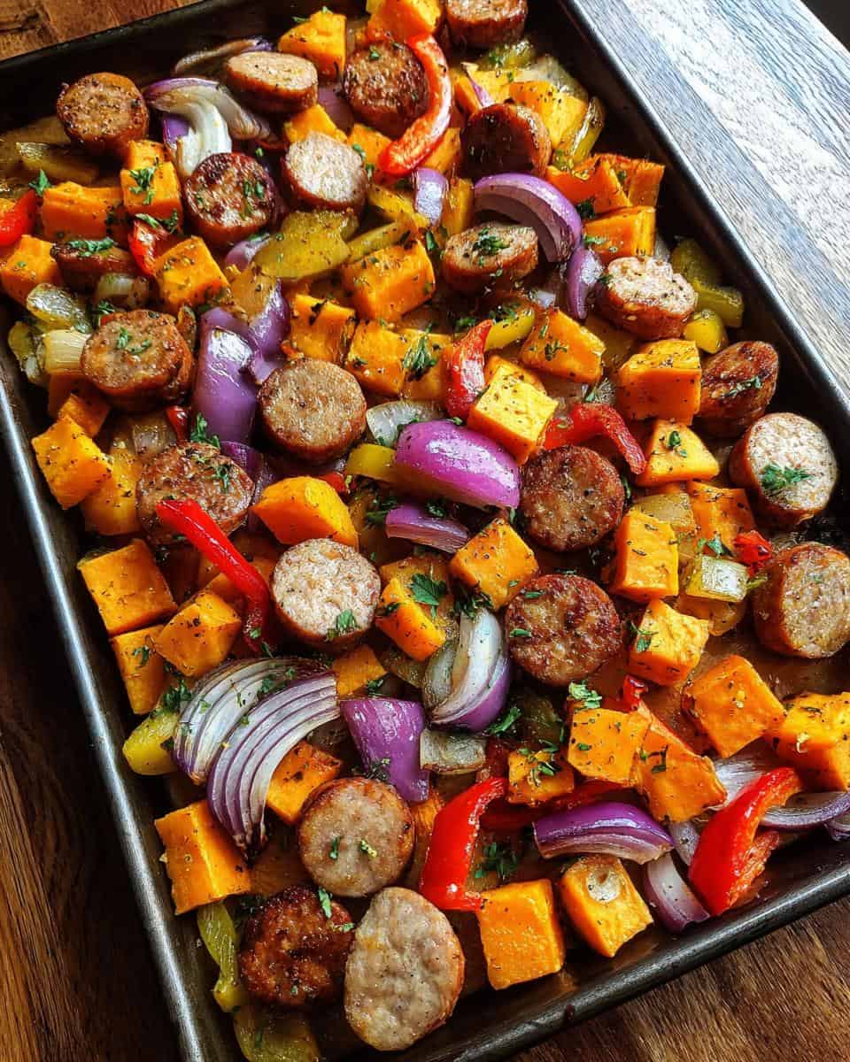 One-Pan Sheet Pan Sausage & Sweet Potatoes Recipe - detail 1