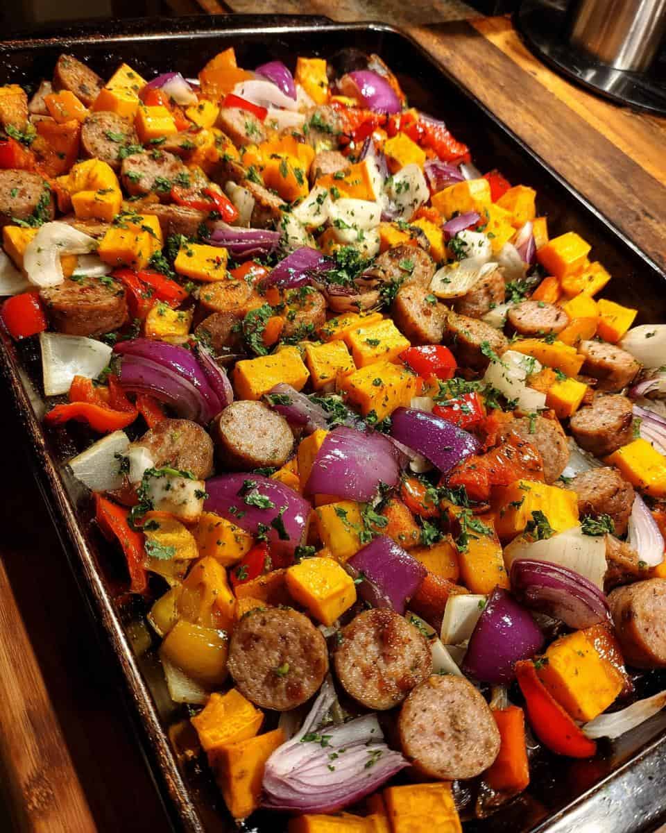 One-Pan Sheet Pan Sausage & Sweet Potatoes Recipe - detail 2