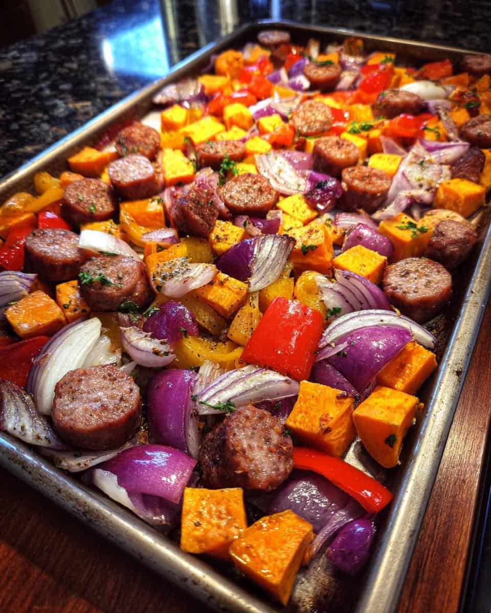 One-Pan Sheet Pan Sausage & Sweet Potatoes Recipe - detail 3
