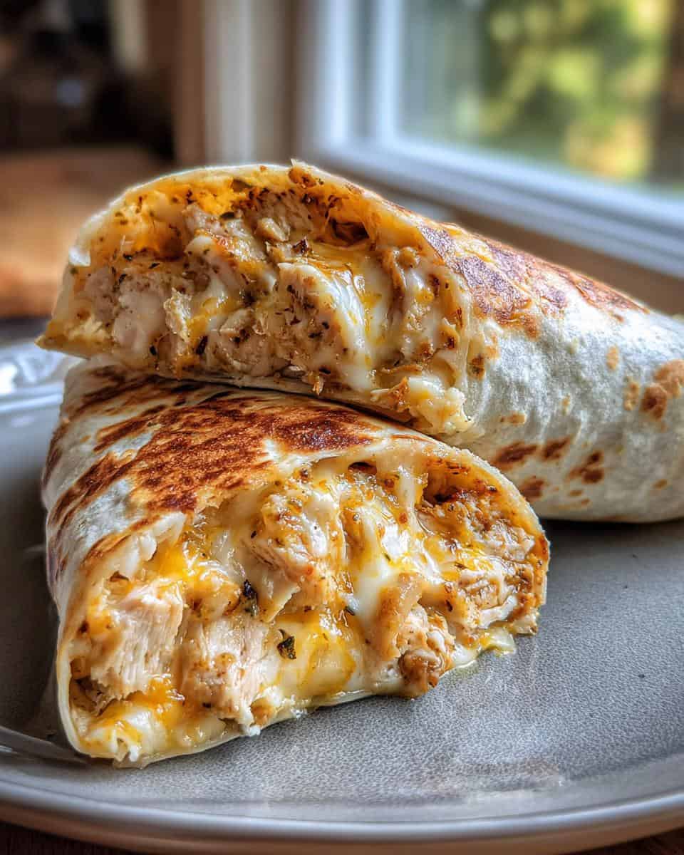 Ooey-Gooey Cheesy Garlic Chicken Wraps - detail 1