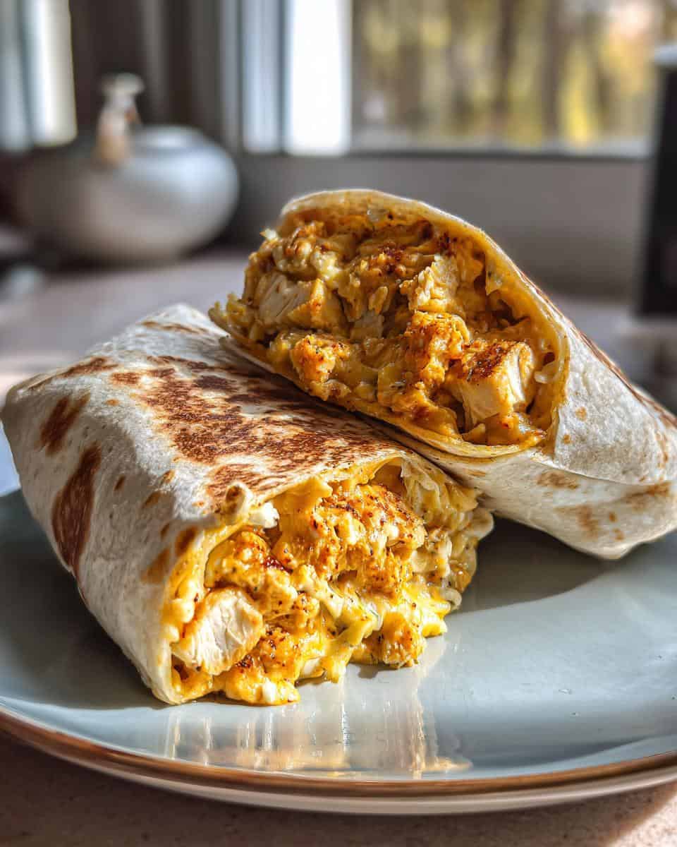 Ooey-Gooey Cheesy Garlic Chicken Wraps - detail 2