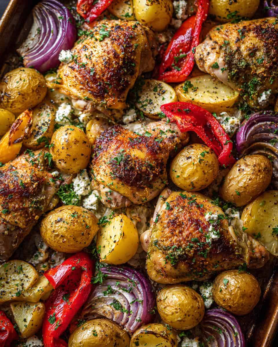 Sheet Pan Greek Garlic Butter Chicken and Potatoes. - detail 2