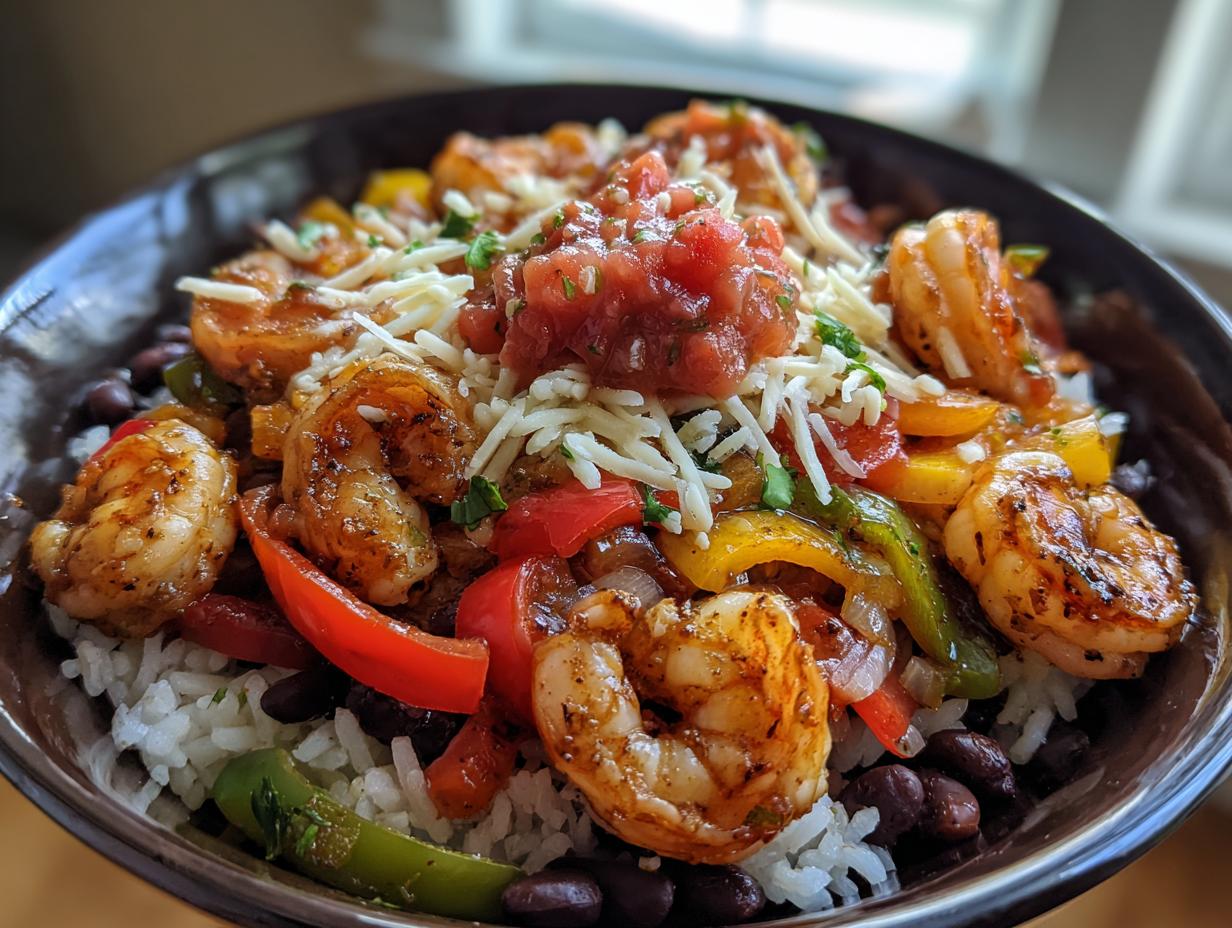 Unbelievably Tasty 30-Minute Shrimp Fajita Bowl